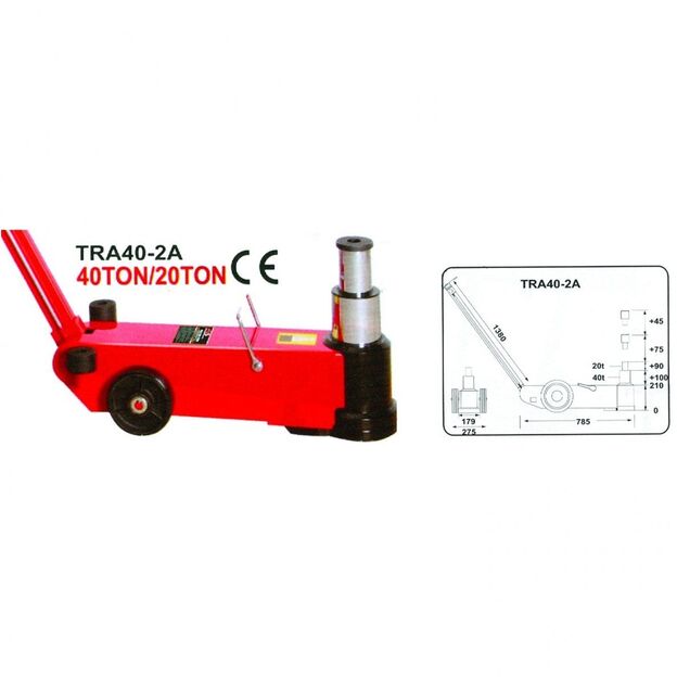 TORIN BIG RED TRA402 Pneumo - hidraulinis domkratas 40T/20T