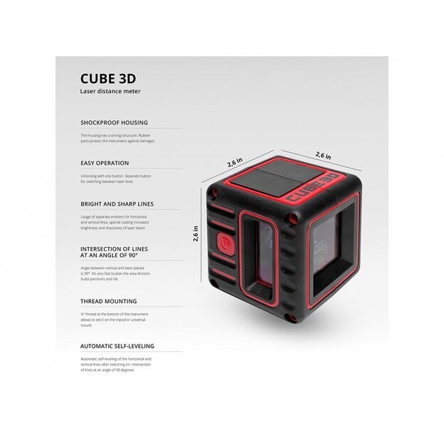  ADA Cube 3D Lazerinis nivelyras ULTIMATE
