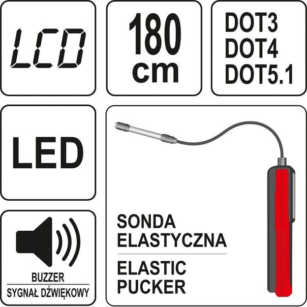 YATO YT-72985 Stabdžių skysčio testeris LCD