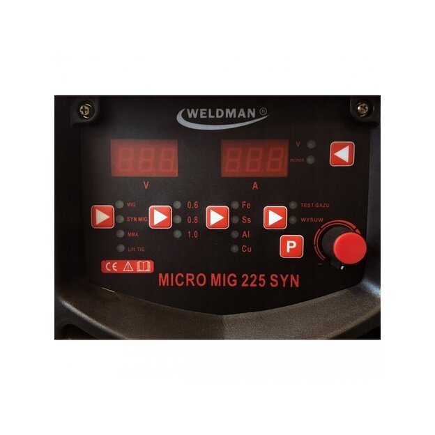 WELDMAN MICRO MIG 225 SYNERGY Suvirinimo pusautomatis MIG/TIG/MMA 200A, 230V