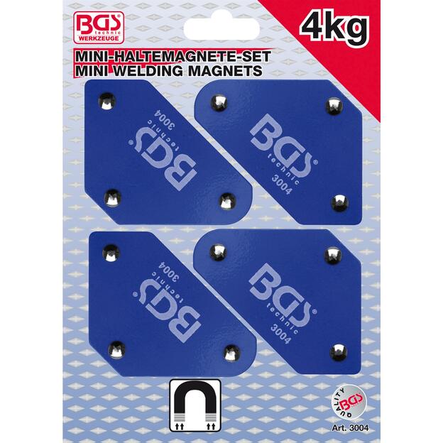 Suvirinimo magnetų rinkinys mini BGS 4 kg 4 vnt.