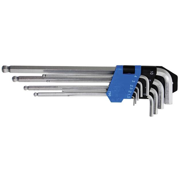 BGS L tipo raktų rinkinys 1,5 - 10 mm  ilgas tipas HEX