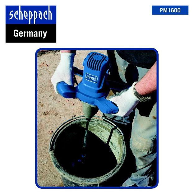 Scheppach PM1600  Elektrinė maišyklė 1600W, 2 greičių