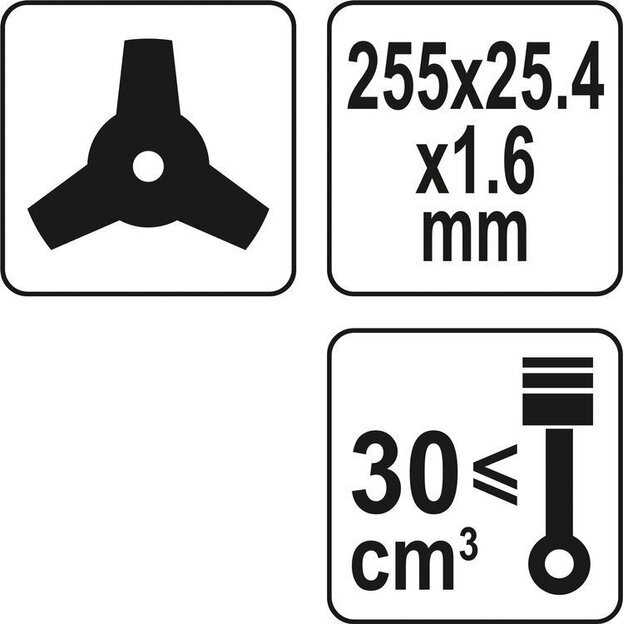Peilis trimeriui - krūmapjovėms 3T  25.4 x 255 mm