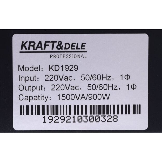 Kraftdele KD1929 NEPERTRAUKIAMO MAITINIMO ŠALTINIS UPS 1500VA LCD