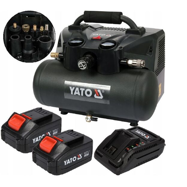 YATO YT-23241 Oro kompresorius 98 l/min 6L 36V=18VX2