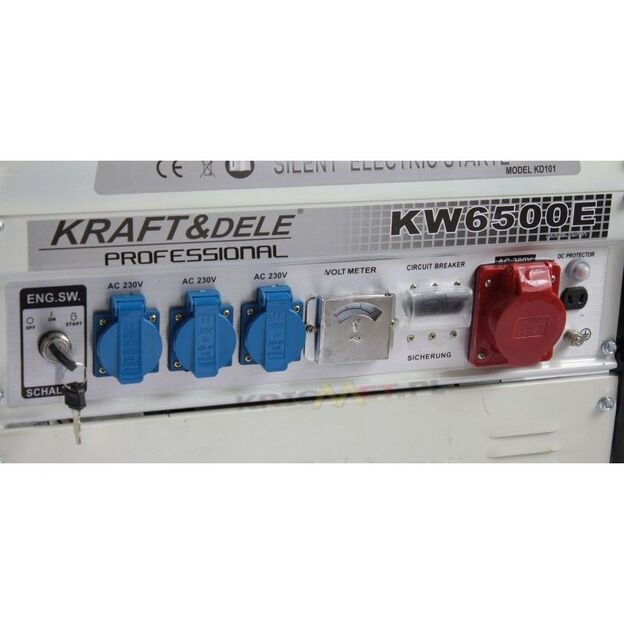 Kraftdele KD101 Trifazis elektros generatorius 2500W 12/230/380V