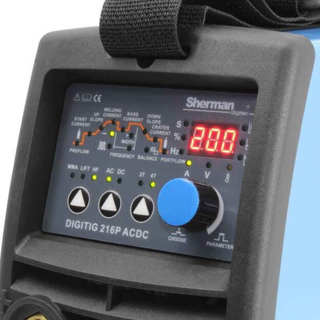 Sherman DIGITIG 216P AC/DC suvirinimo aparatas, 200A, 230V