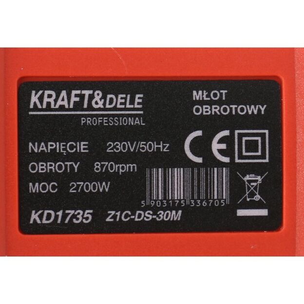 Kraftdele KD1735 Perforatorius SDS+ 2700W 6J
