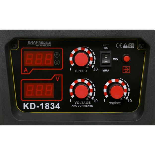 Kraftdele KD1834 Suvirinimo pusautomatis MIG/MAG + MMA +TIG-LIFT 230V 200A